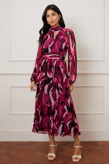 Платье миди Geo с завязкой на спине Wallis, розовый