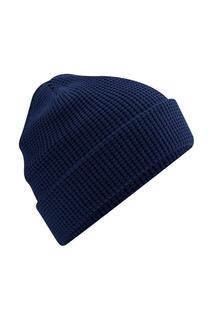 Вафельная шапка из органического хлопка Beechfield, темно-синий Beechfield®