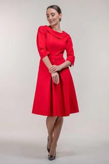 Платье миди Kyndall с рукавами 3/4 Jolie Moi, красный