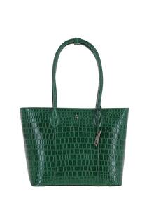 Сумка-шоппер из натуральной кожи Dolce Vita с крокодиловым принтом Ashwood Leather, зеленый