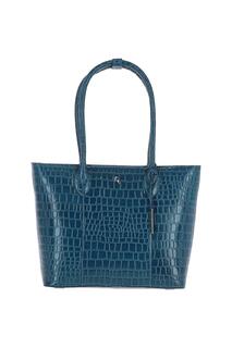 Сумка-шоппер из натуральной кожи Dolce Vita с крокодиловым принтом Ashwood Leather, синий