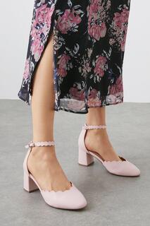 Широкие туфли-лодочки Darling с фестонами и двумя частями Wallis, розовый