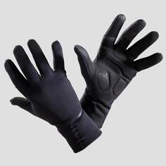 Велосипедные перчатки Decathlon 500 весна-осень Triban, черный