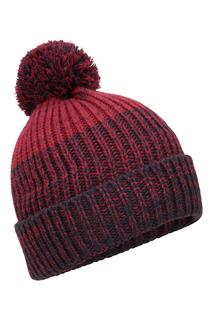 Зимняя флисовая шапка-бини с аляскинским омбре и помпоном Mountain Warehouse, красный