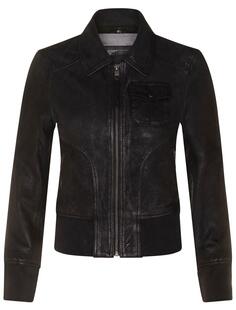 Кожаная университетская куртка MA-1-Анн-Арбор Infinity Leather, черный