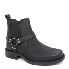 Кожаные байкерские ботинки челси Malden в стиле вестерн с квадратным носком HX London, черный