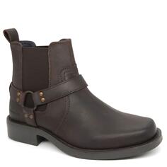 Кожаные байкерские ботинки челси Malden в стиле вестерн с квадратным носком HX London, коричневый