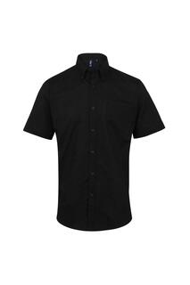 Оксфордская рабочая рубашка с короткими рукавами Signature Premier, черный Premier.