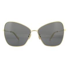 Блестящие золотистые дымчатые солнцезащитные очки «кошачий глаз» Endura Celine, золото
