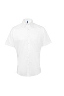 Оксфордская рабочая рубашка с короткими рукавами Signature Premier, белый Premier.