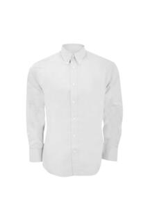 Оксфордская рубашка премиум-класса индивидуального кроя с длинными рукавами Kustom Kit, белый