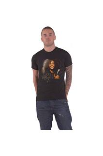 Хлопковая футболка с винтажным фото Whitney Houston, черный