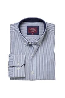 Оксфордская рубашка Lawrence стрейч с длинными рукавами Brook Taverner, темно-синий