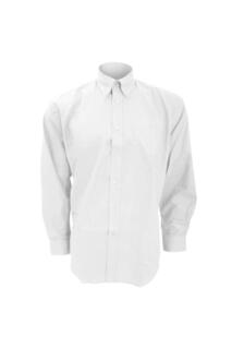 Оксфордская рубашка с длинным рукавом Kustom Kit, белый