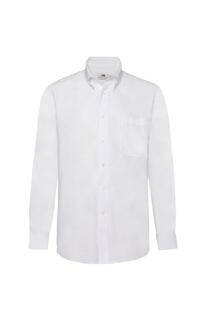 Оксфордская рубашка с длинным рукавом Fruit of the Loom, белый