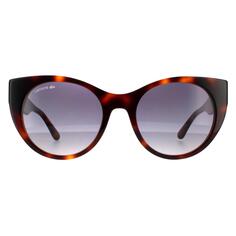 Синие солнцезащитные очки Cat Eye Havana с градиентом Lacoste, коричневый
