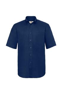 Оксфордская рубашка с коротким рукавом Fruit of the Loom, темно-синий