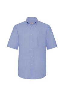 Оксфордская рубашка с коротким рукавом Fruit of the Loom, синий