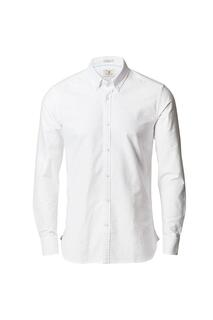 Оксфордская рубашка узкого кроя с длинными рукавами Rochester Nimbus, белый