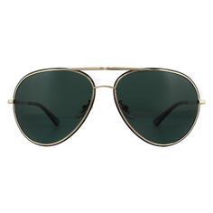 Блестящие черные и зеленые поляризованные солнцезащитные очки Aviator розового золота Police, золото