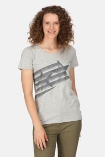 Хлопковая футболка с короткими рукавами и графическим принтом &apos;Filandra VII&apos; Coolweave Regatta, серый