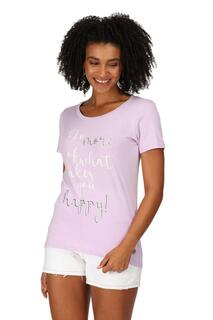 Хлопковая футболка с короткими рукавами и графическим принтом &apos;Filandra VII&apos; Coolweave Regatta, фиолетовый