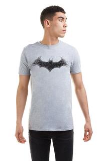 Хлопковая футболка с логотипом Batman Bat DC Comics, серый