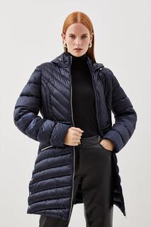 Легкое компактное пальто Karen Millen, темно-синий
