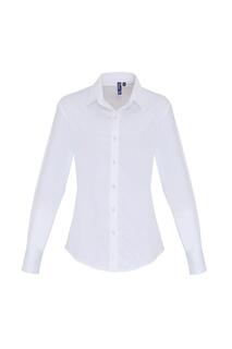 Блуза из эластичного поплина с длинными рукавами Premier, белый Premier.