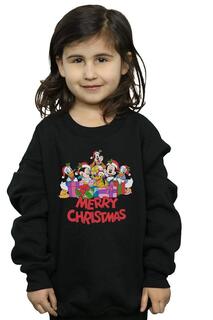 Рождественский свитшот с Микки Маусом и друзьями Disney, черный