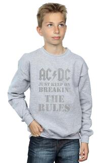 Толстовка «Просто продолжай нарушать правила» AC/DC, серый