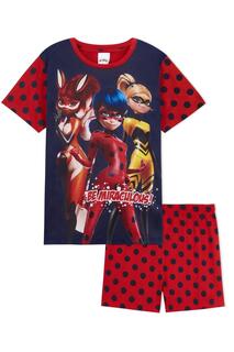 Короткий пижамный комплект Miraculous Ladybug, красный