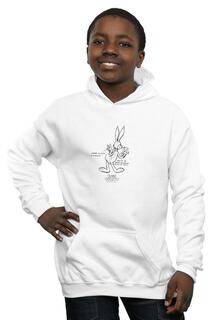 Белая толстовка с капюшоном Bugs Bunny Looney Tunes, белый