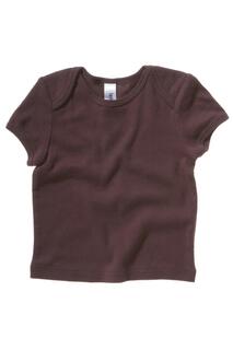 Детская футболка в рубчик с короткими рукавами Bella + Canvas, коричневый