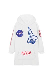Пончо оверсайз с капюшоном NASA, мультиколор
