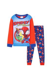 Пижамный комплект с длинными рукавами Spidey &amp; Amazing Friends Marvel, мультиколор