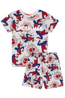 Пижамный комплект с короткими рукавами Spider-Man, серый