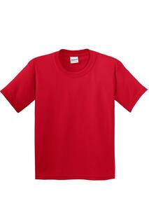 Молодежная футболка из плотного хлопка Gildan, красный
