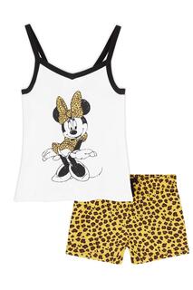Короткий пижамный комплект с Минни Маус Disney, мультиколор