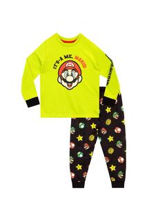 Пижамы с длинными рукавами Super Mario, желтый