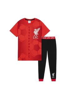 Пижамный комплект для футбольных фанатов, футболка и брюки Liverpool FC, мультиколор