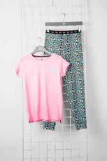 1 упаковка пижамы с напуском и рукавами-крылышками и манжетами в виде животного, розовый комплект Hype, розовый