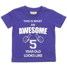 Вот как выглядит футболка пятилетнего ребенка 60 SECOND MAKEOVER, фиолетовый