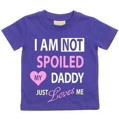 Рубашка «Я не избалован, мой папа просто любит меня» 60 SECOND MAKEOVER, фиолетовый