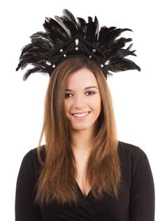 Карнавальный головной убор с черным пером, аксессуар для костюма Rubie&apos;s, мультиколор Rubie's