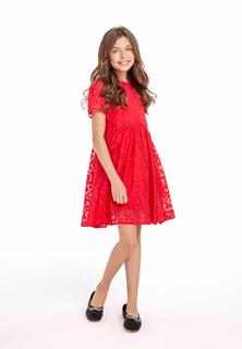 Вечернее платье из жаккардовой органзы Minoti, красный