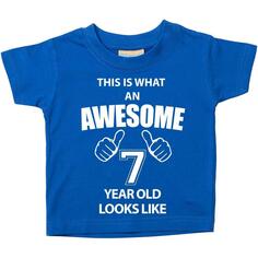 Вот как выглядит футболка семилетнего ребенка 60 SECOND MAKEOVER, синий