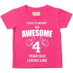 Вот как выглядит потрясающая футболка 4-летнего ребенка 60 SECOND MAKEOVER, розовый