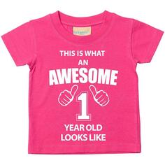 Вот как выглядит потрясающая футболка годовалого ребенка 60 SECOND MAKEOVER, розовый