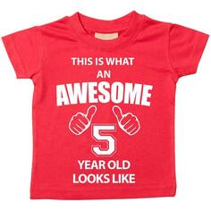Вот как выглядит футболка пятилетнего ребенка 60 SECOND MAKEOVER, красный